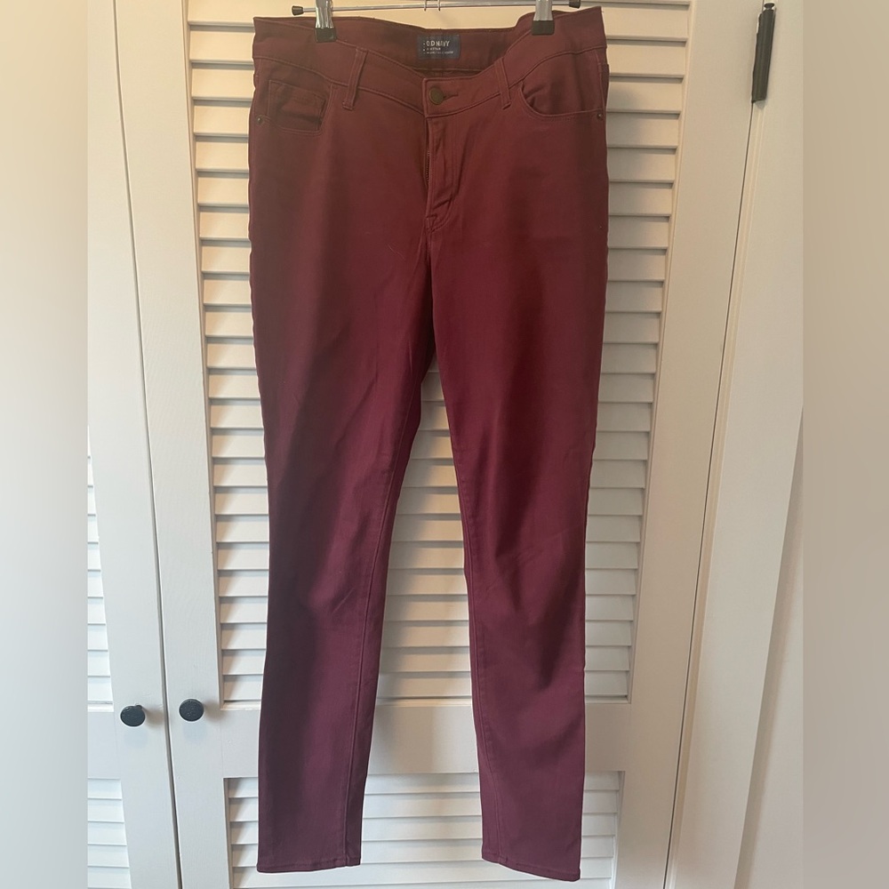 Old Navy Rockstar Pants Maroon